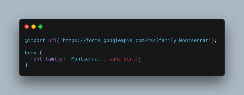 how to add font from google fonts to css