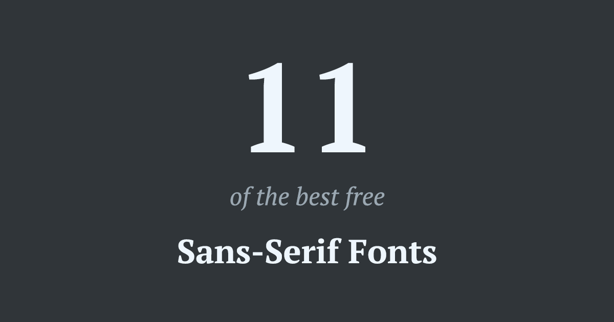 popular sans serif fonts